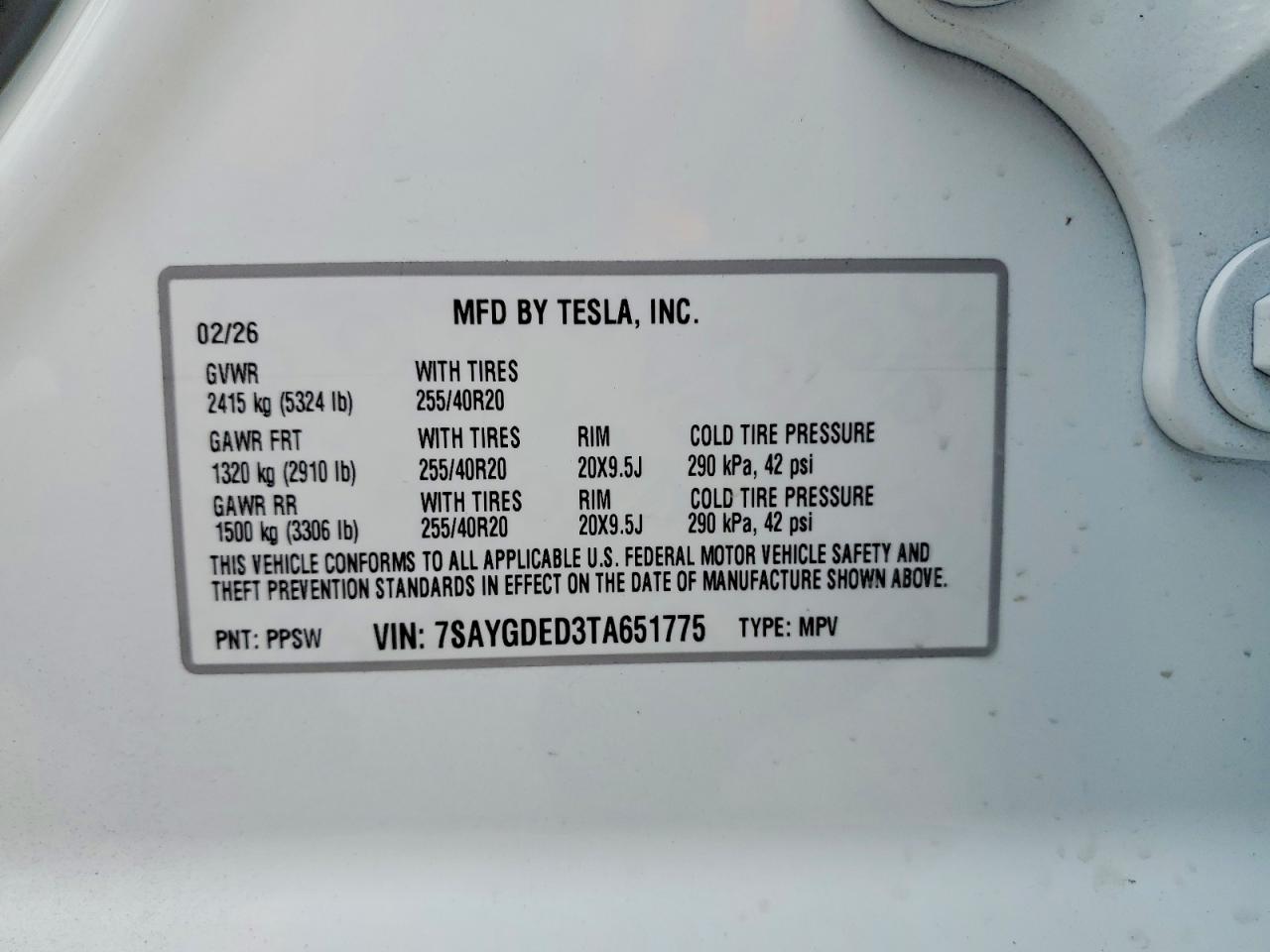 2026 TESLA MODEL Y