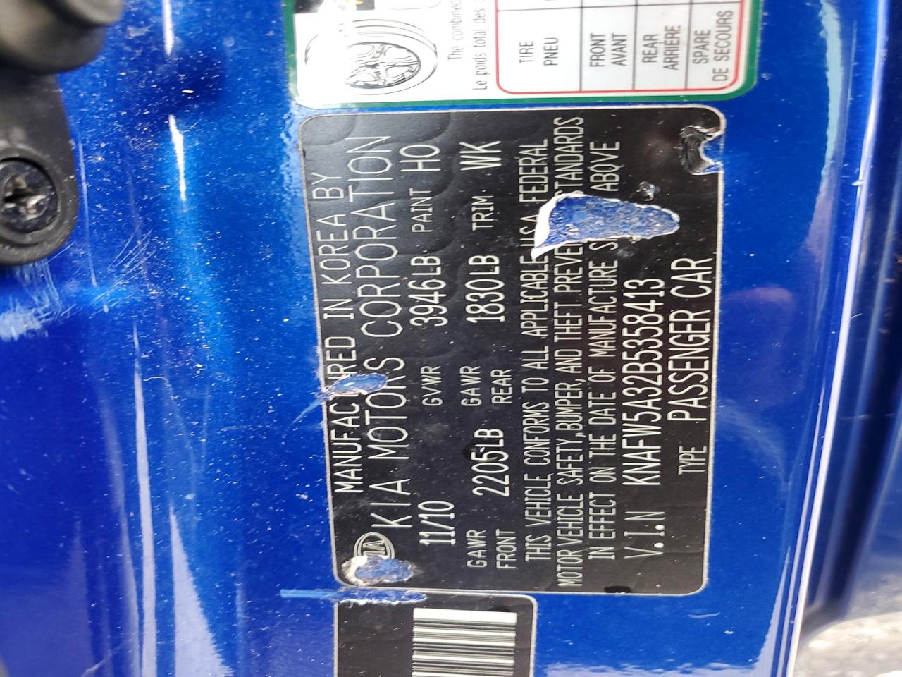 2011 KIA FORTE