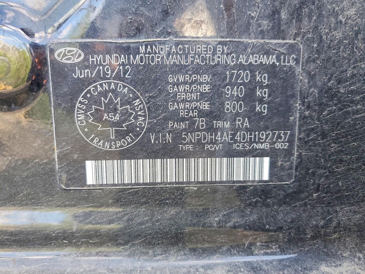 2013 HYUNDAI ELANTRA