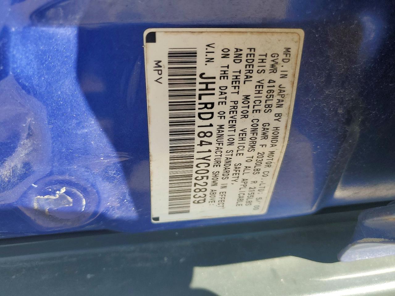 2000 HONDA CRV