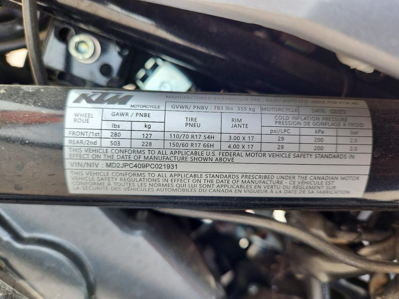 2023 KTM MOTORCYCLE