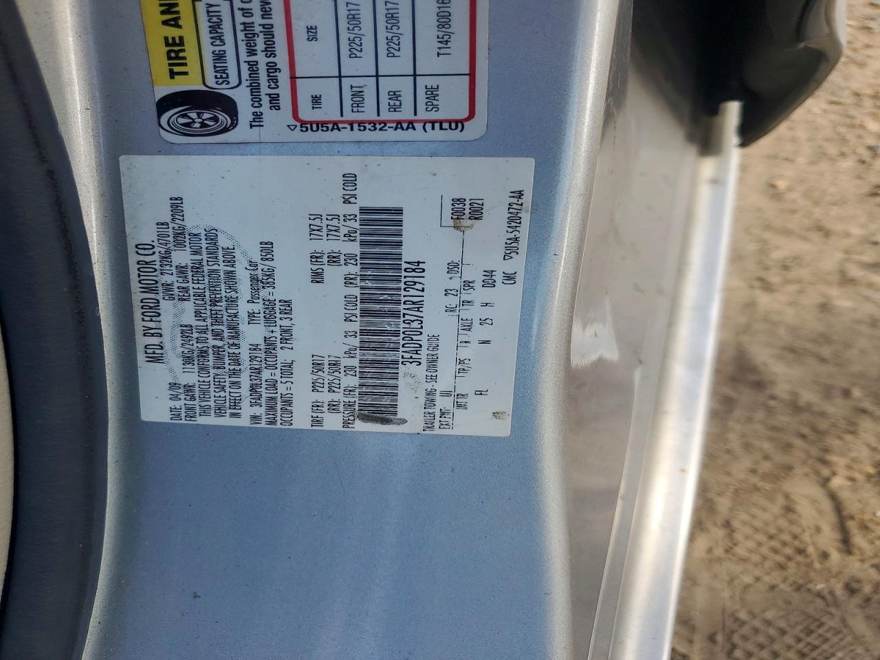 2010 FORD FUSION