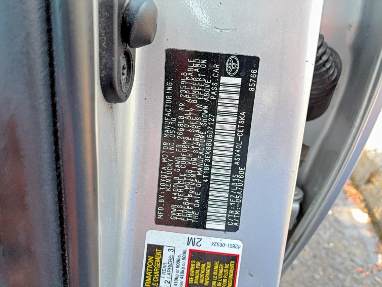 2011 TOYOTA CAMRY