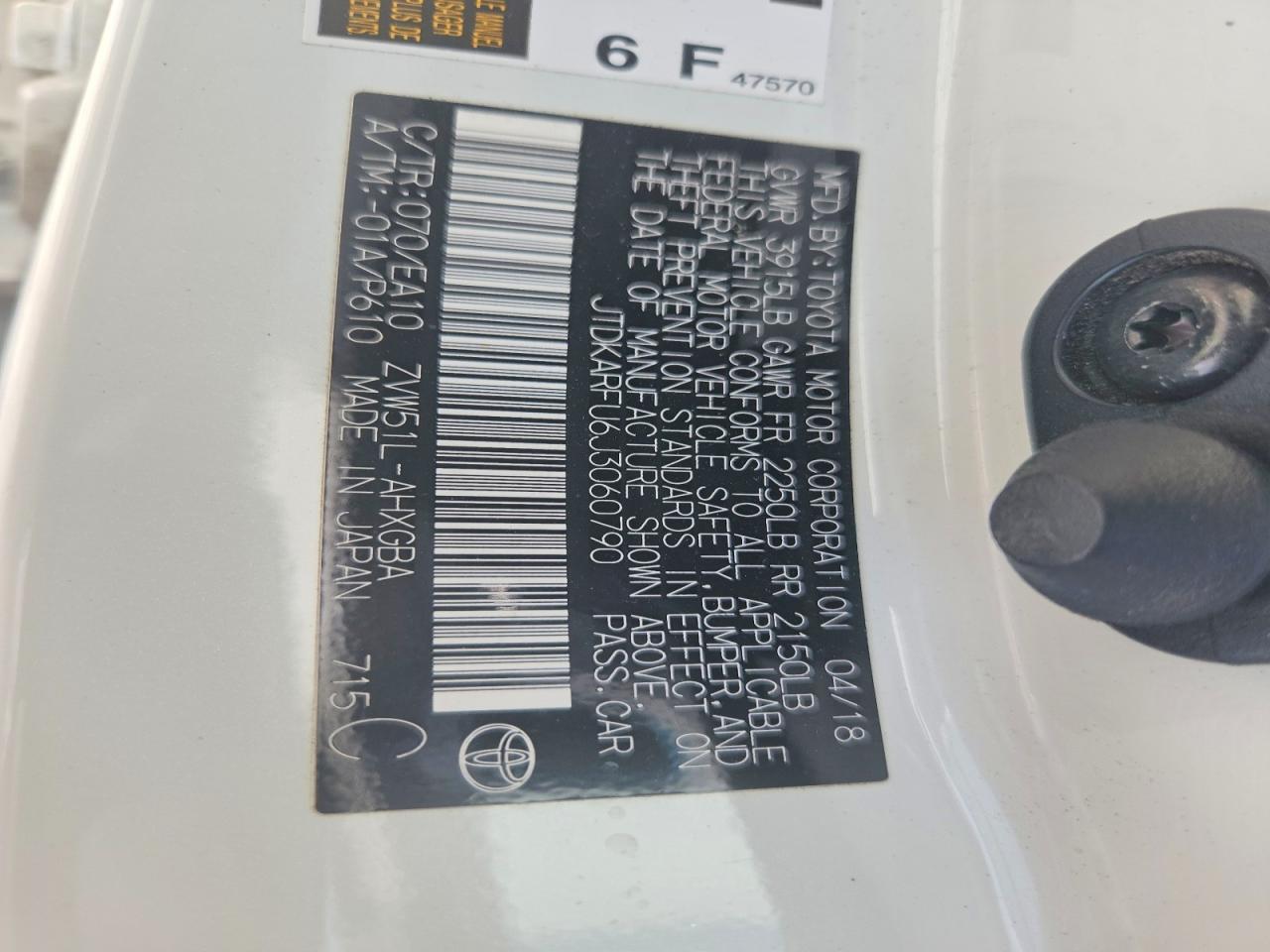 2018 TOYOTA PRIUS