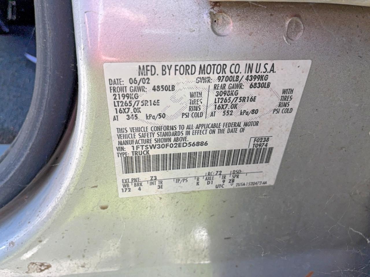 2002 FORD F350