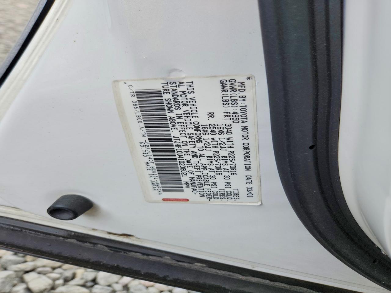 2001 LEXUS RX300
