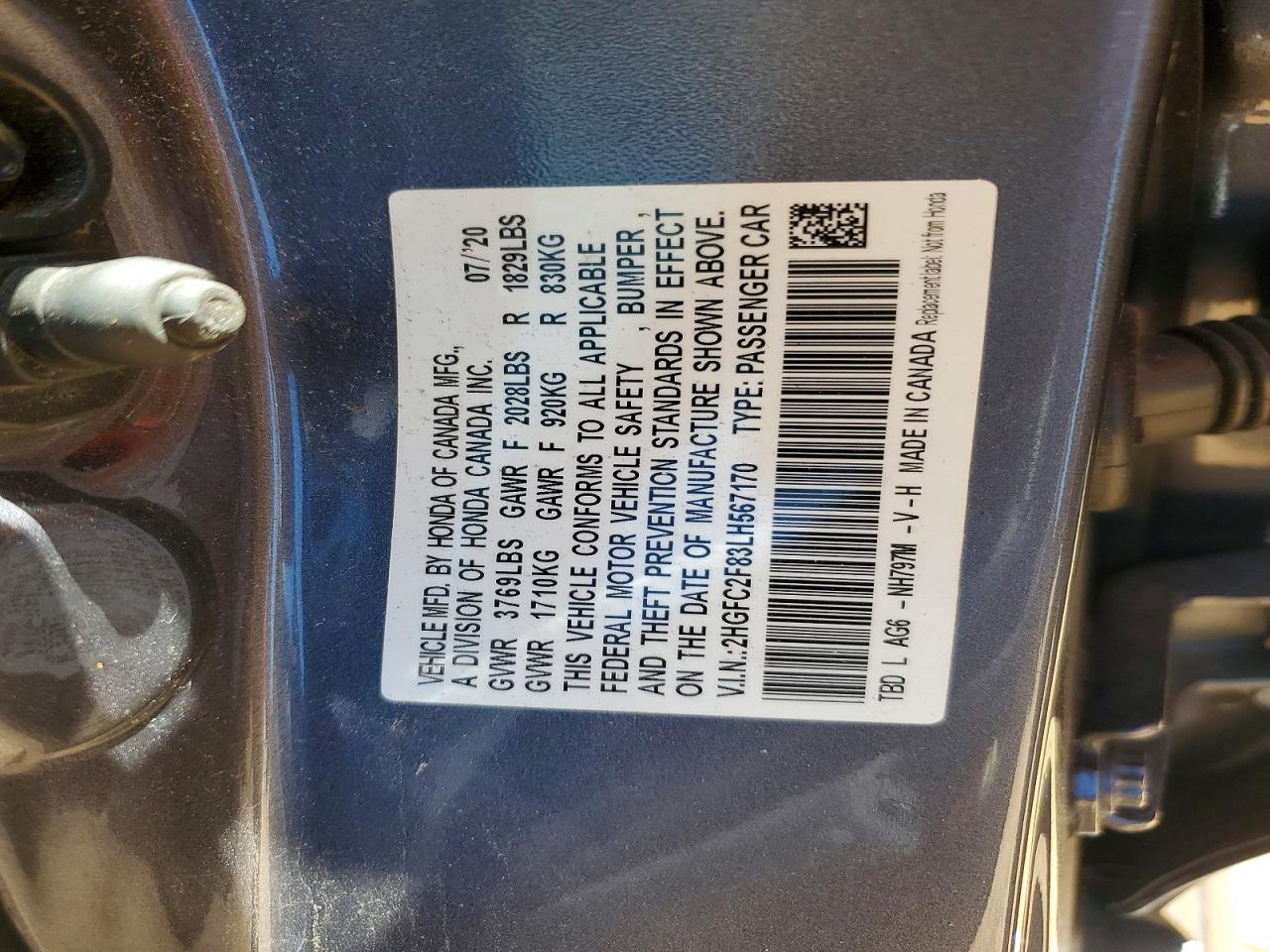2020 HONDA CIVIC