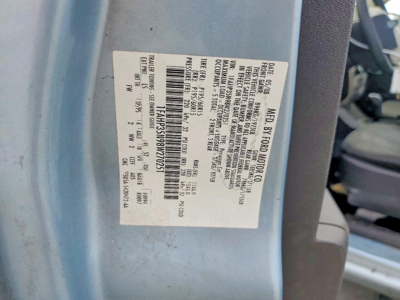 2008 FORD FOCUS