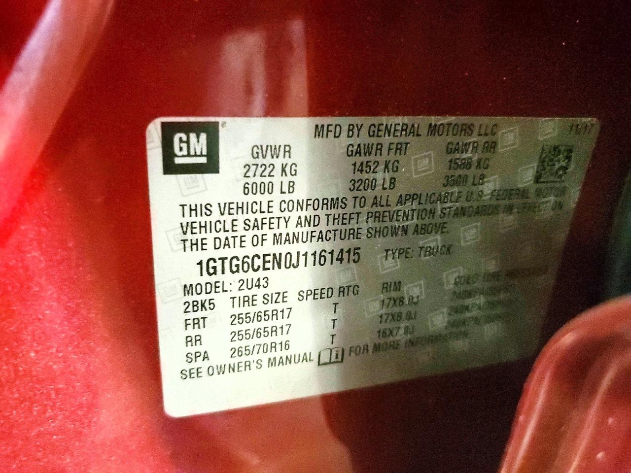 2018 GMC CANYON