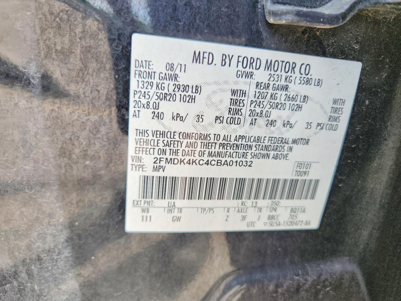 2012 FORD EDGE