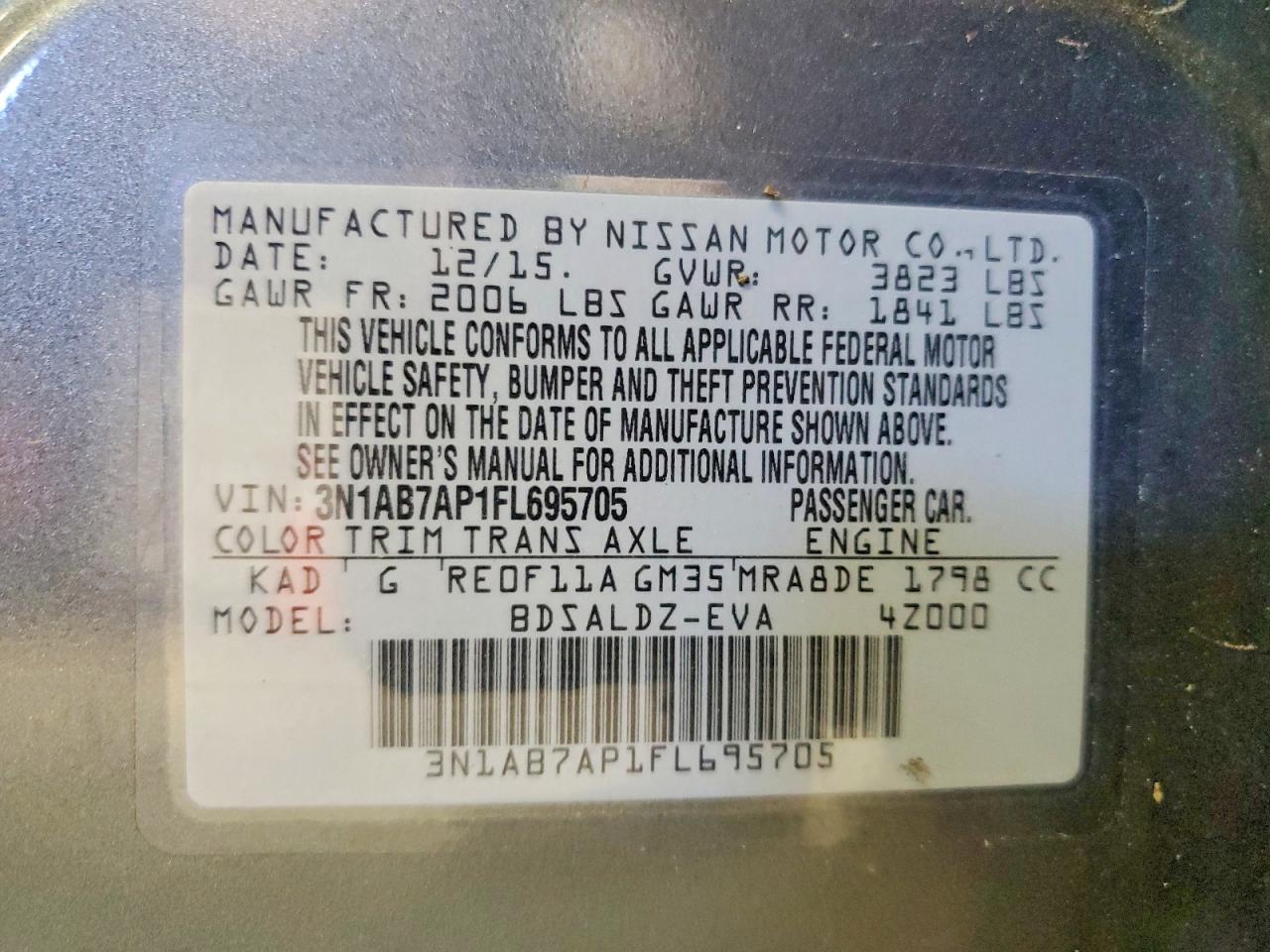 2015 NISSAN SENTRA