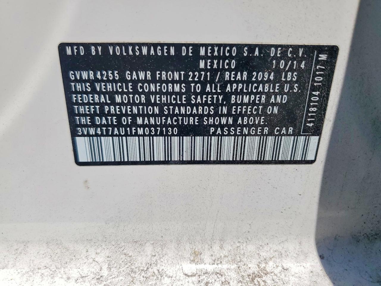 2015 VOLKSWAGEN GTI