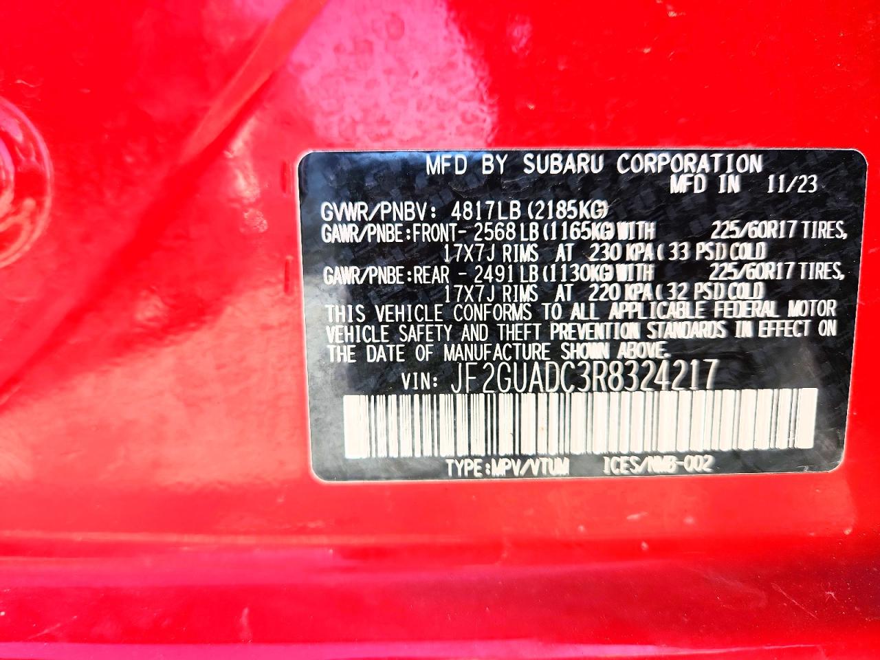 2024 SUBARU CROSSTREK