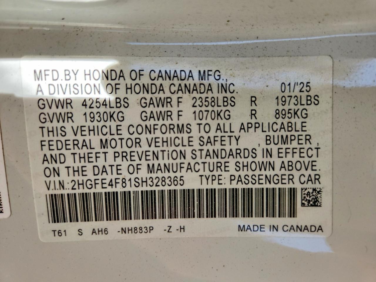 2025 HONDA CIVIC