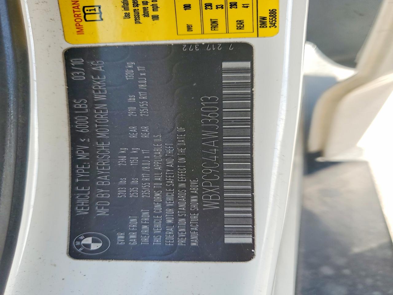 2010 BMW X3