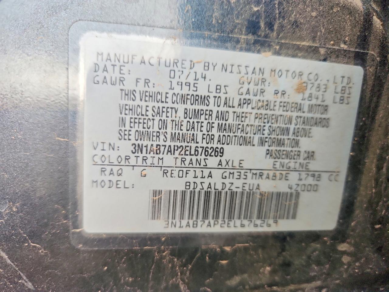 2014 NISSAN SENTRA