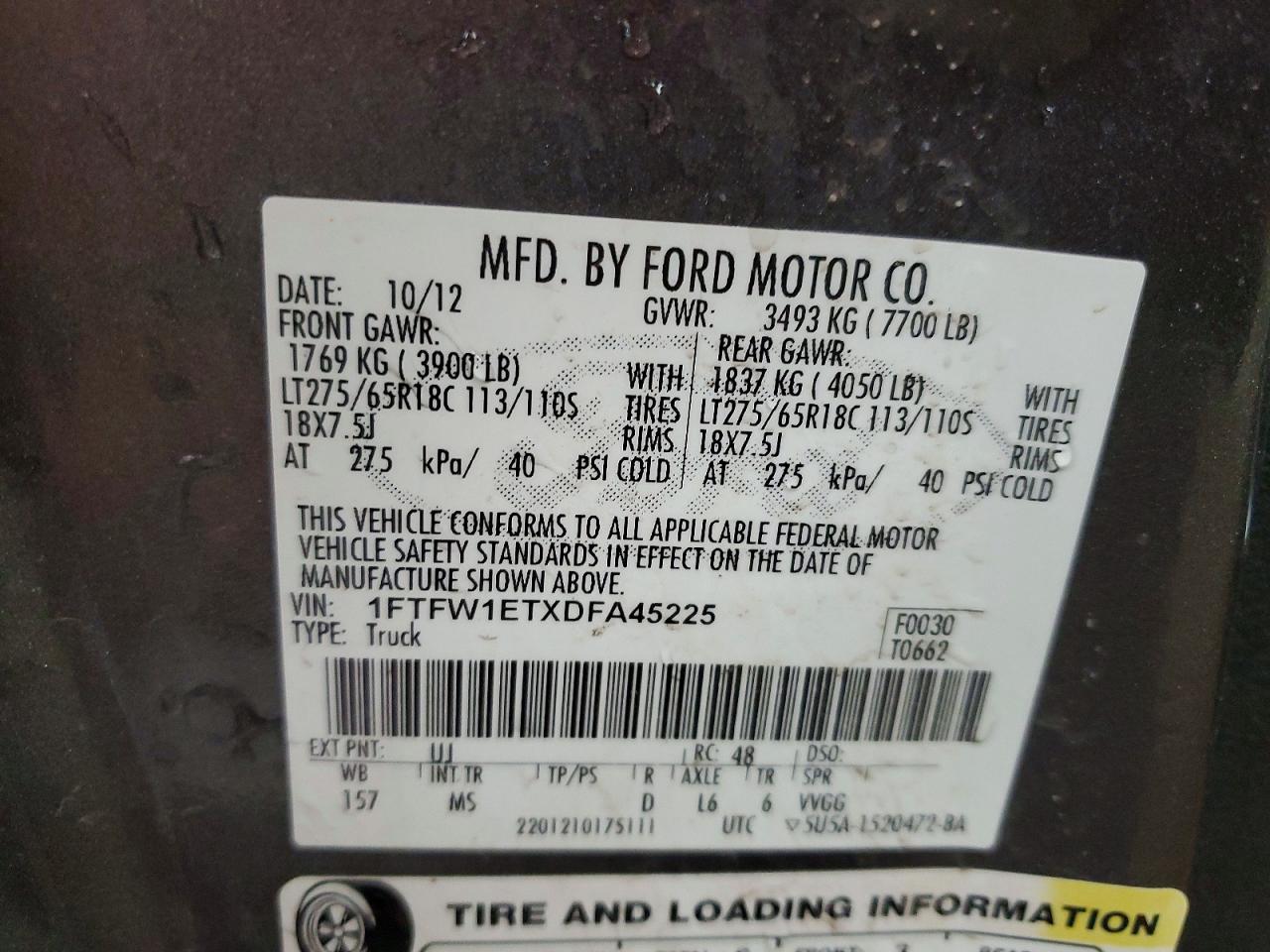 2013 FORD F150
