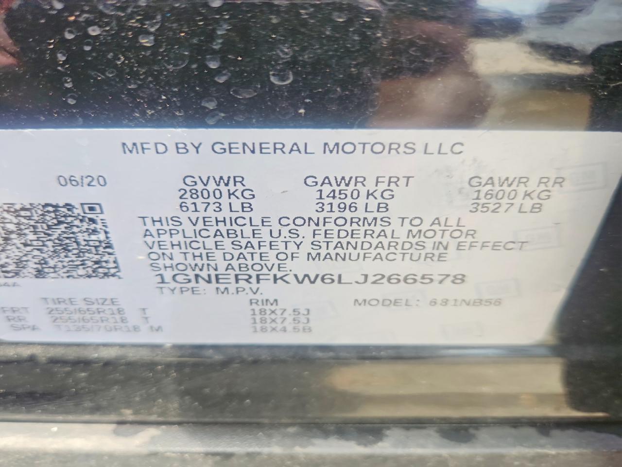 2020 CHEVROLET TRAVERSE