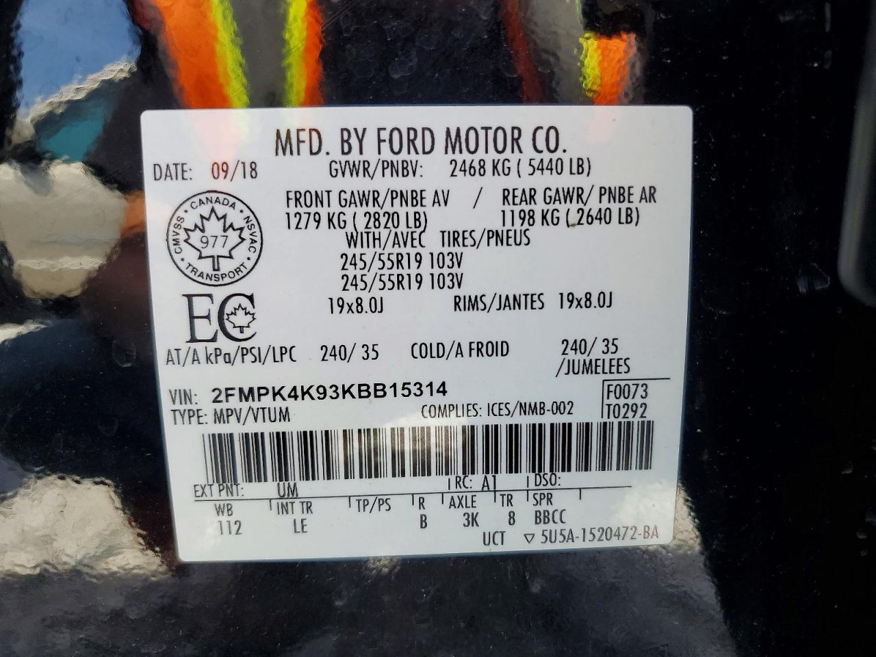 2019 FORD EDGE
