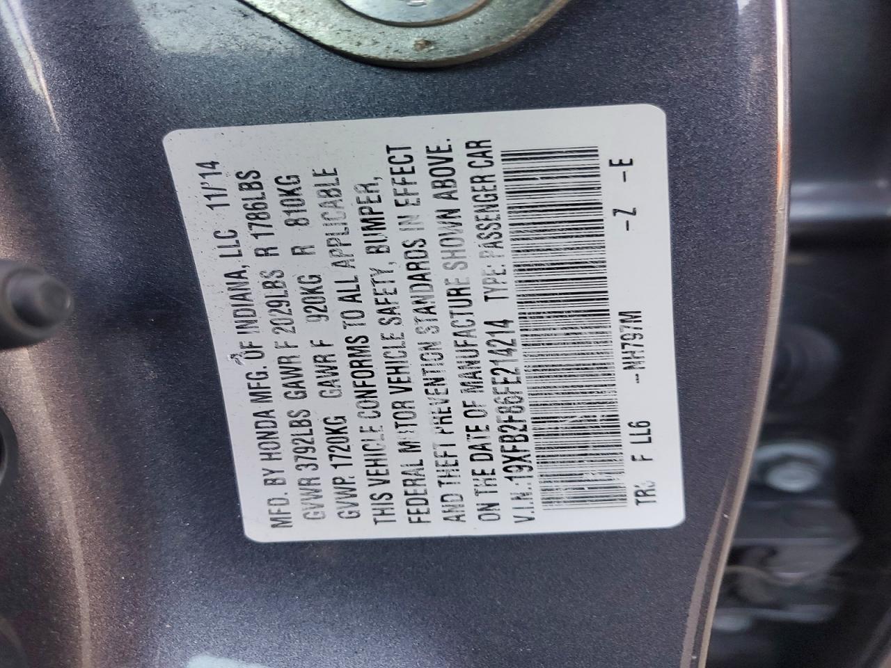 2015 HONDA CIVIC