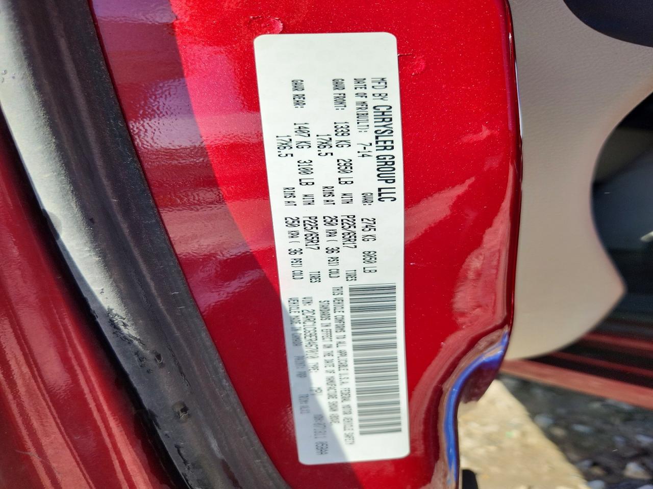 2014 CHRYSLER MINIVAN