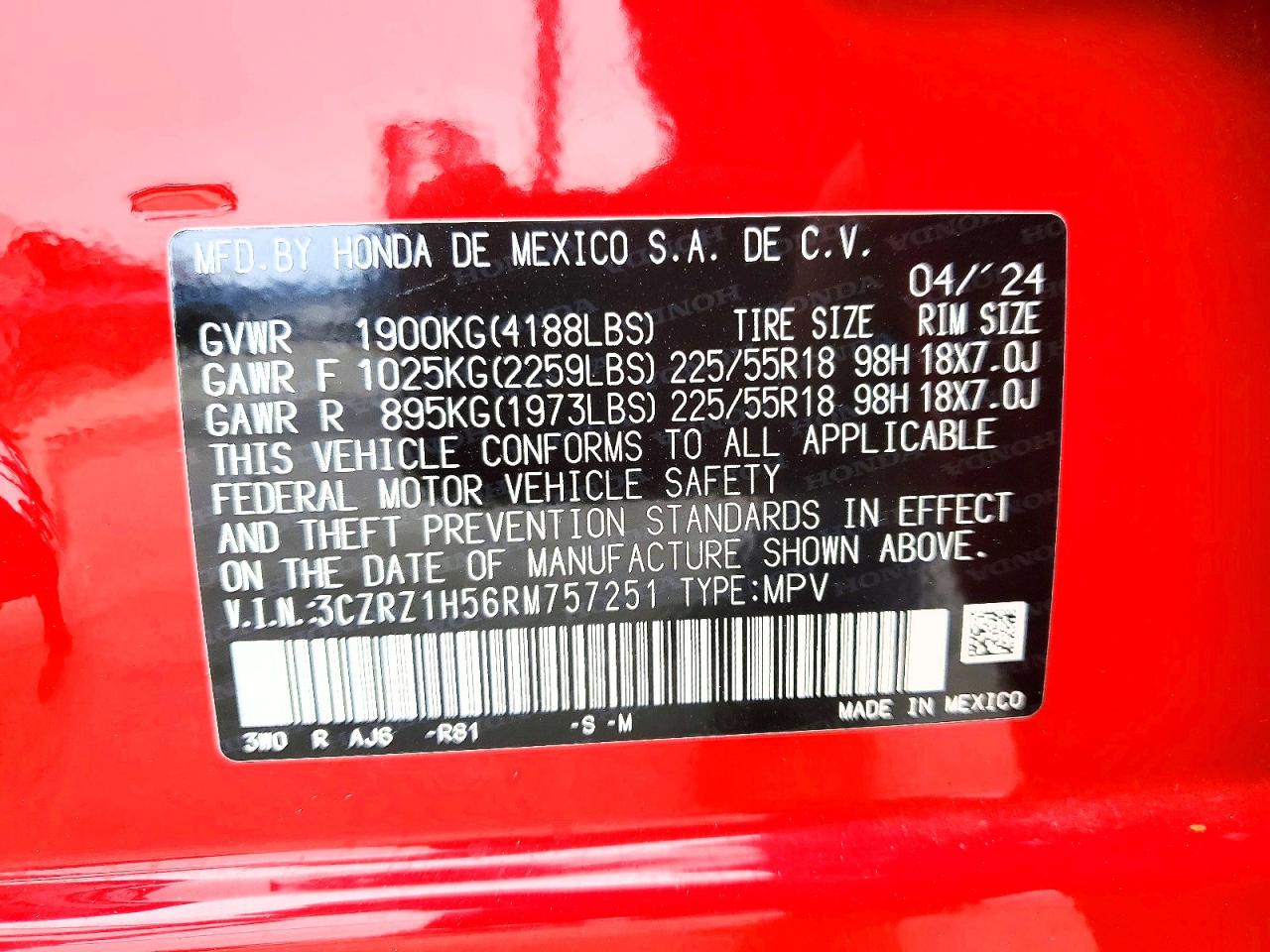 2024 HONDA HR-V