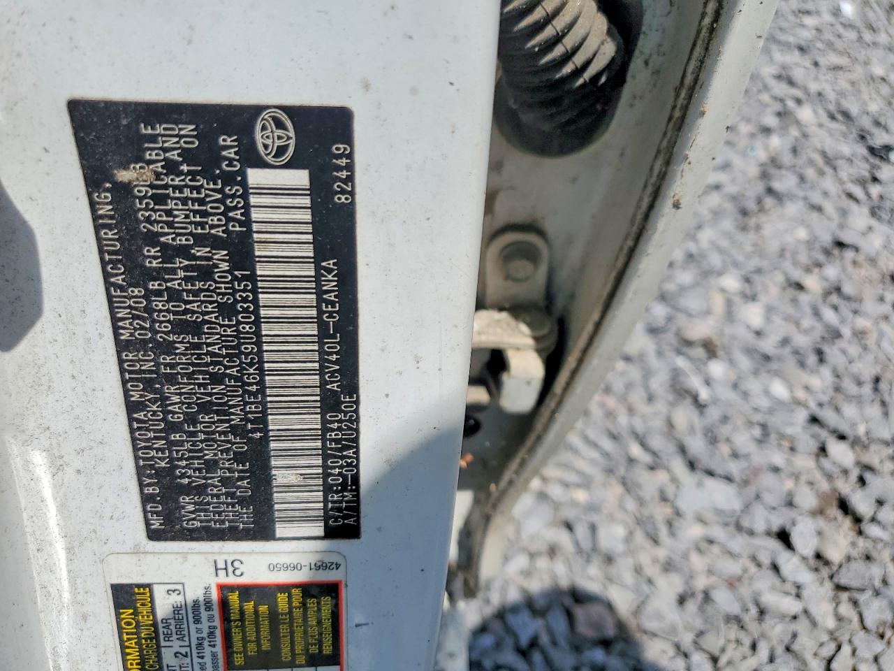 2009 TOYOTA CAMRY