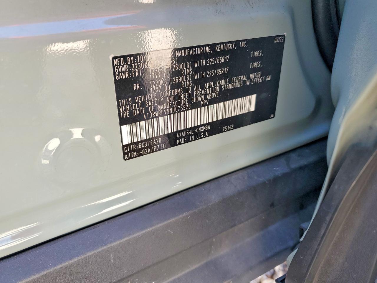 2022 TOYOTA RAV4