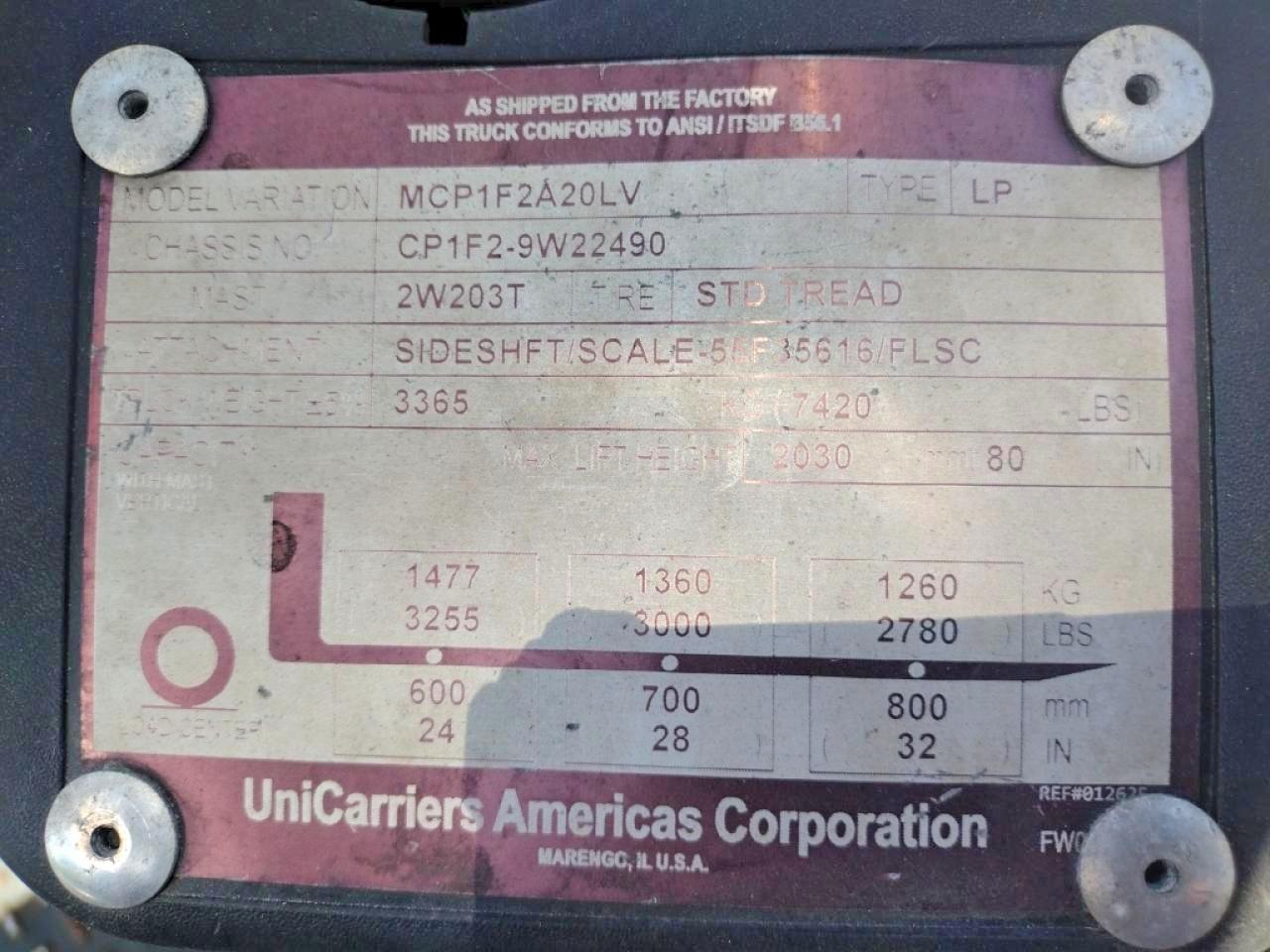 2016 UNICARIERS FORKLIFT
