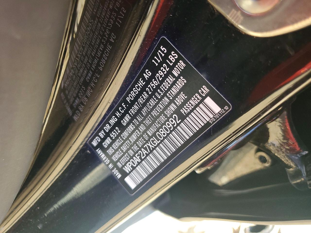 2016 PORSCHE PANAMERA