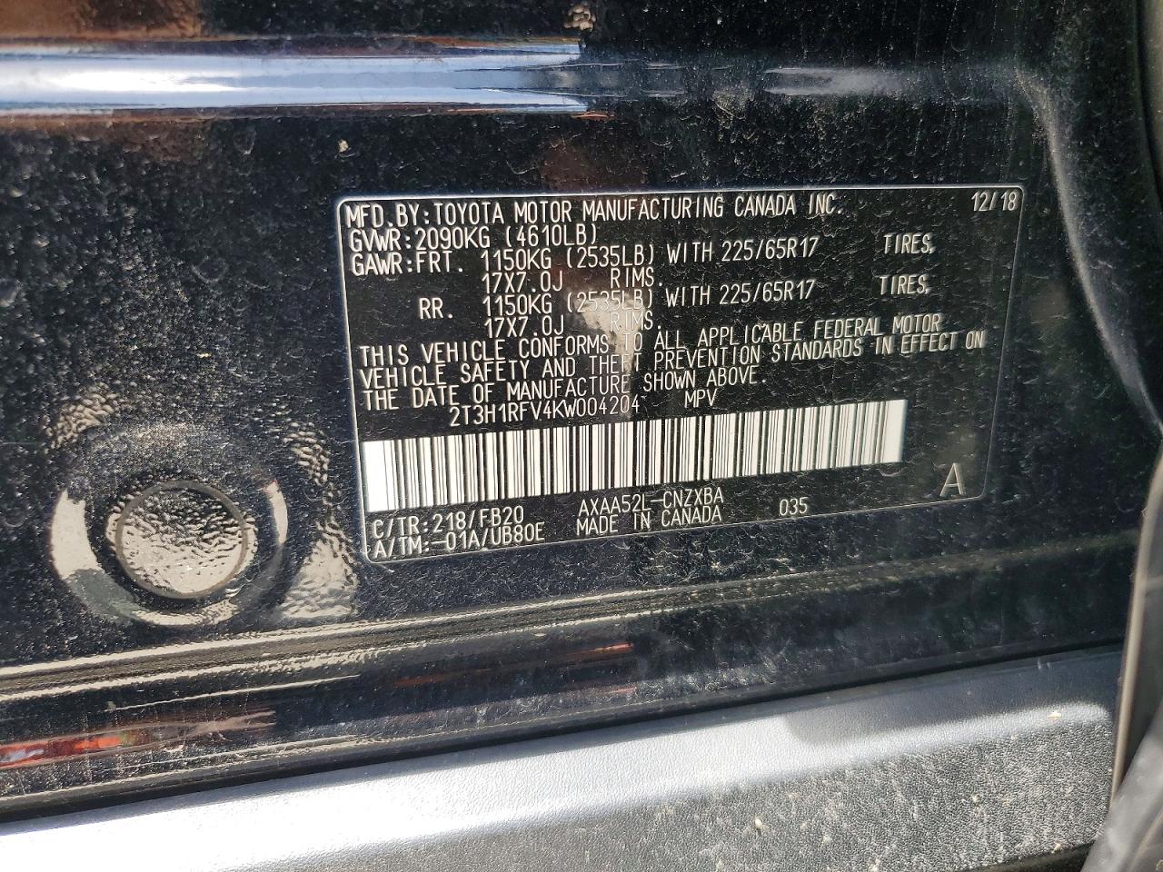2019 TOYOTA RAV4