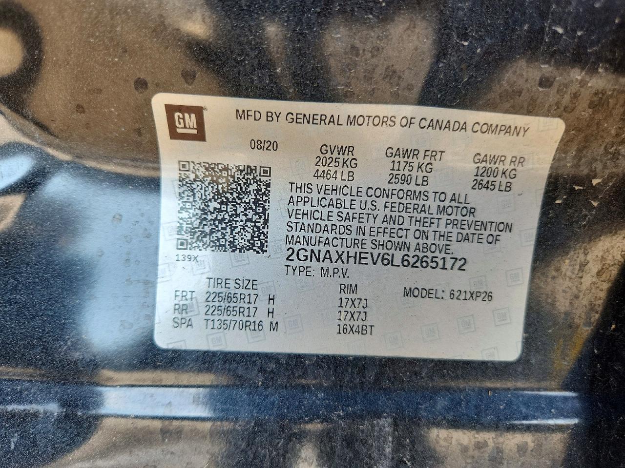 2020 CHEVROLET EQUINOX