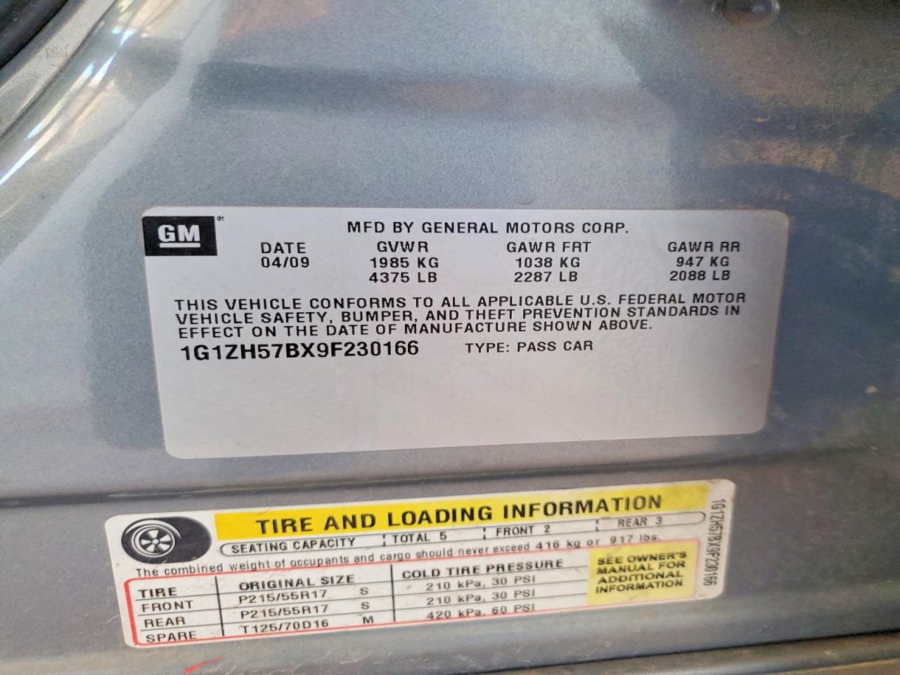 2009 CHEVROLET MALIBU