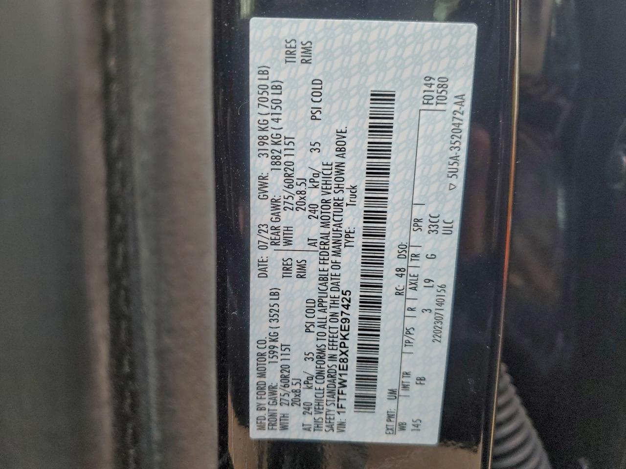 2023 FORD F150