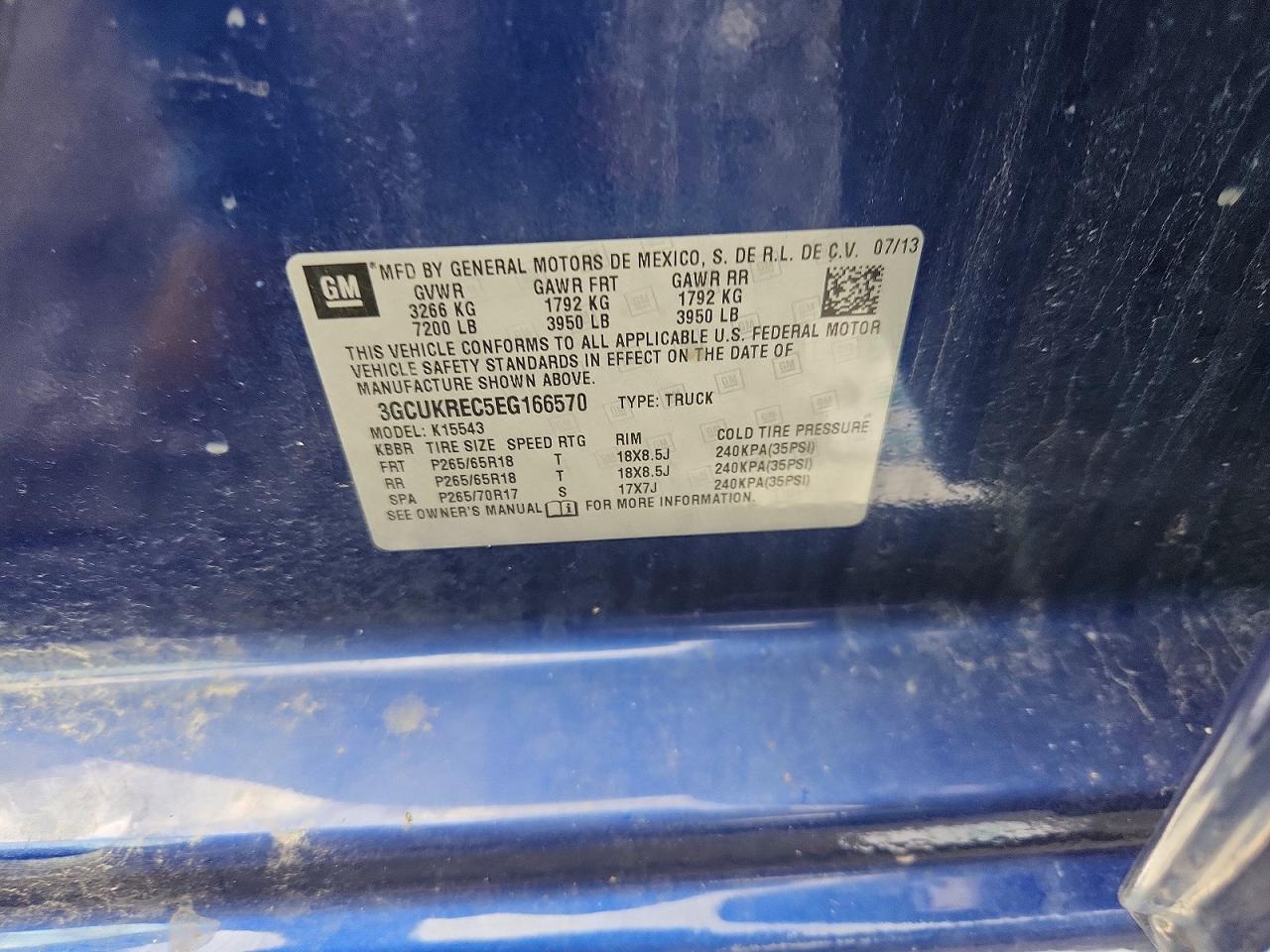 2014 CHEVROLET SILVERADO