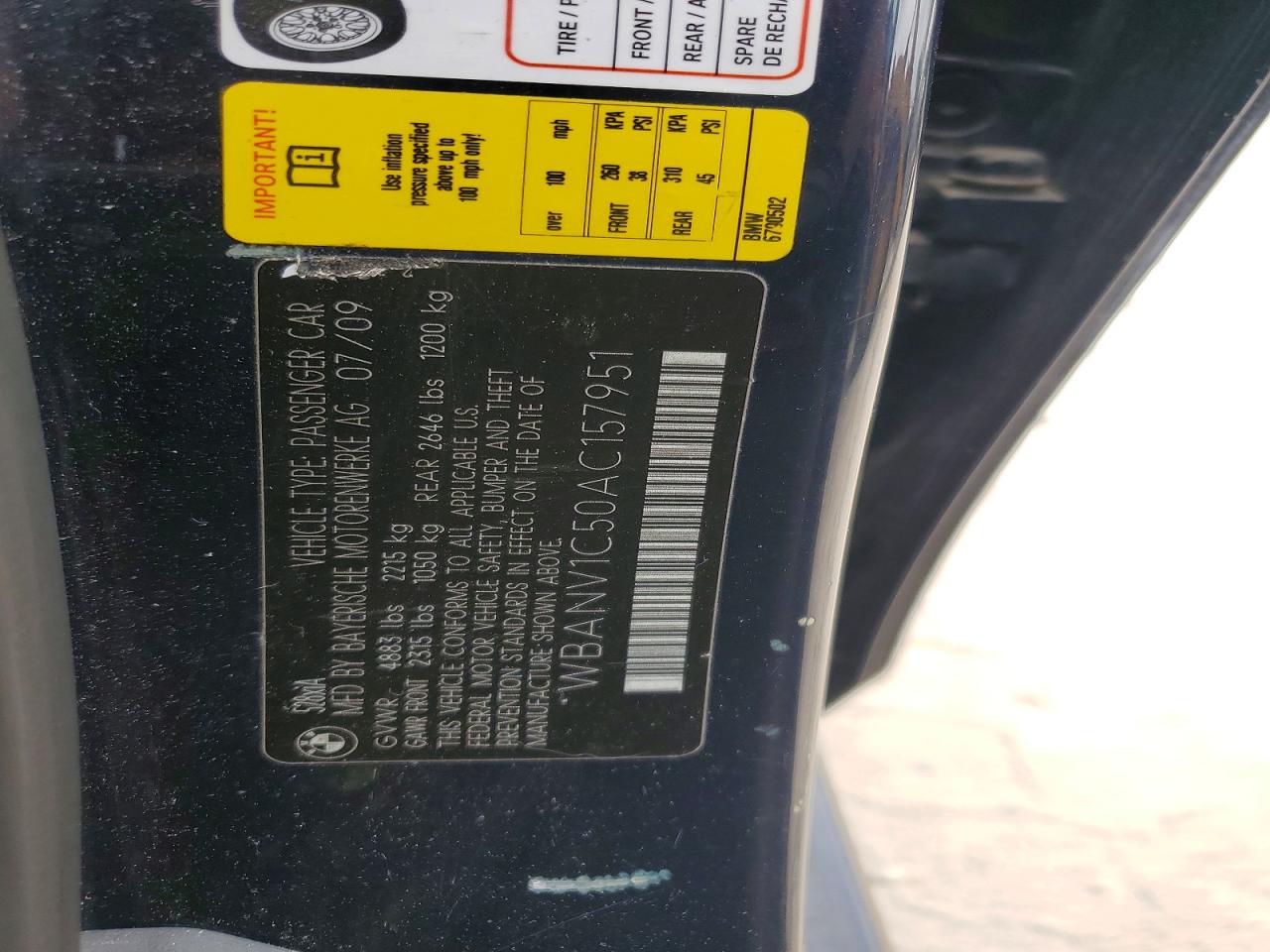 2010 BMW 5 SERIES