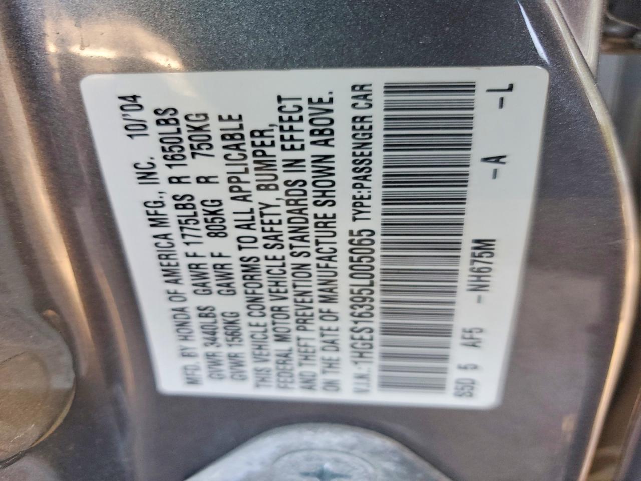 2005 HONDA CIVIC