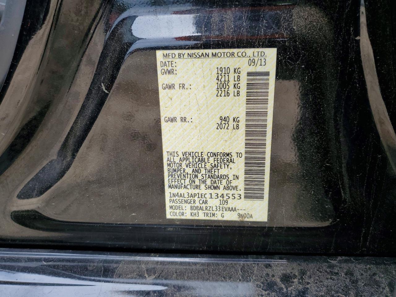 2014 NISSAN ALTIMA