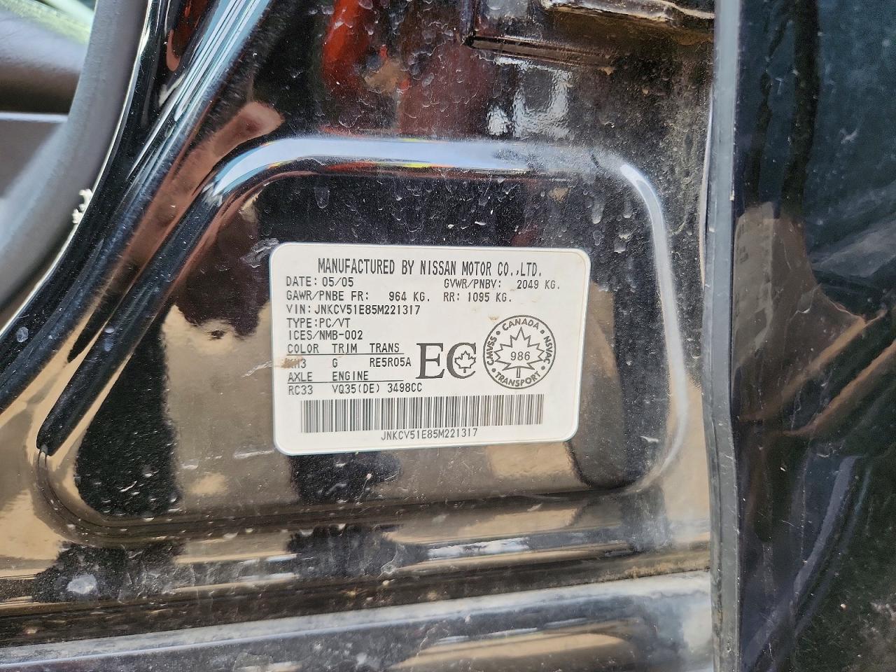 2005 INFINITI G35