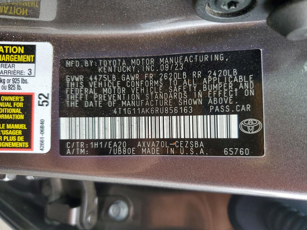 2024 TOYOTA CAMRY