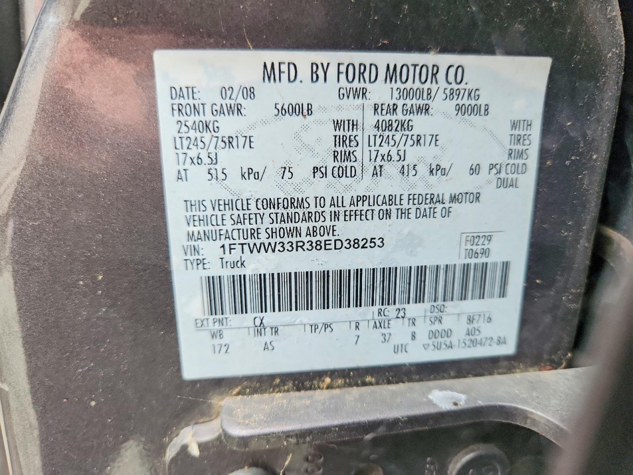 2008 FORD F350