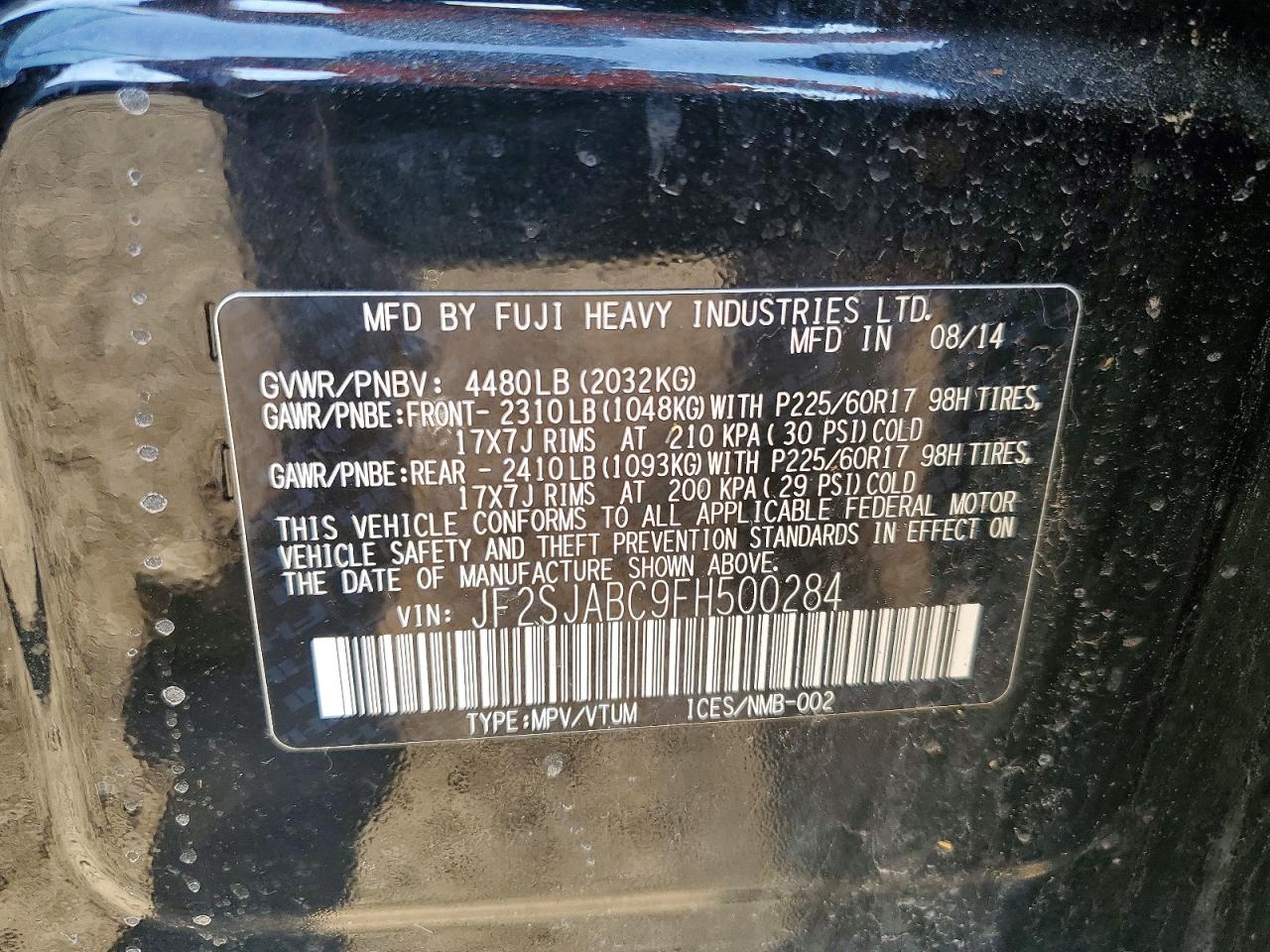 2015 SUBARU FORESTER
