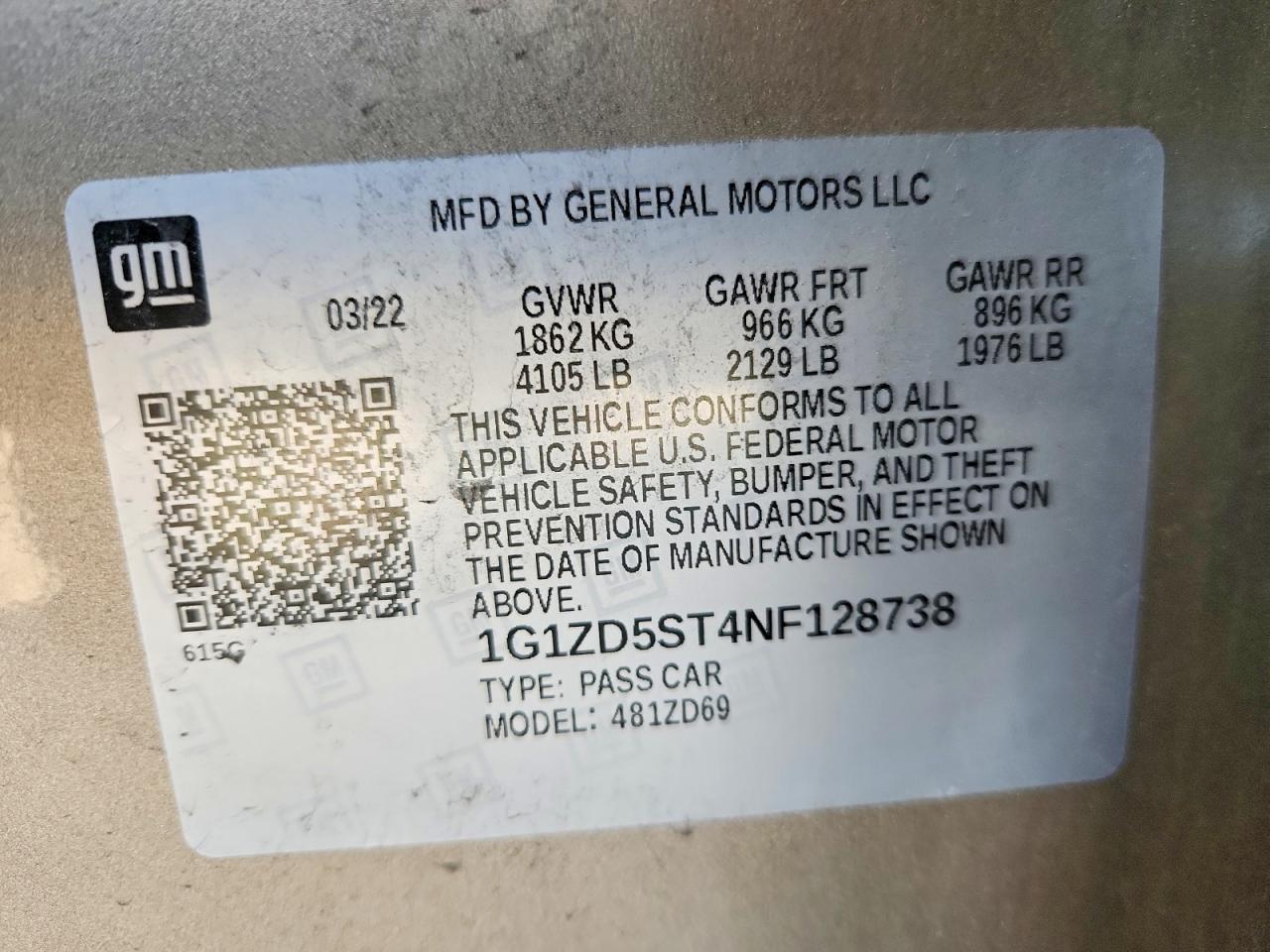 2022 CHEVROLET MALIBU