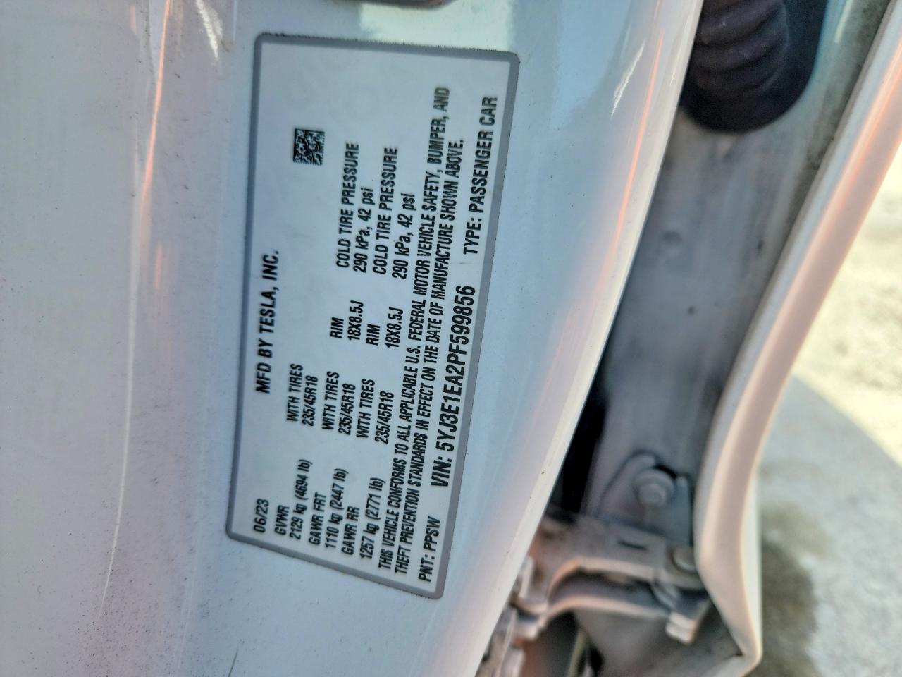 2023 TESLA MODEL 3