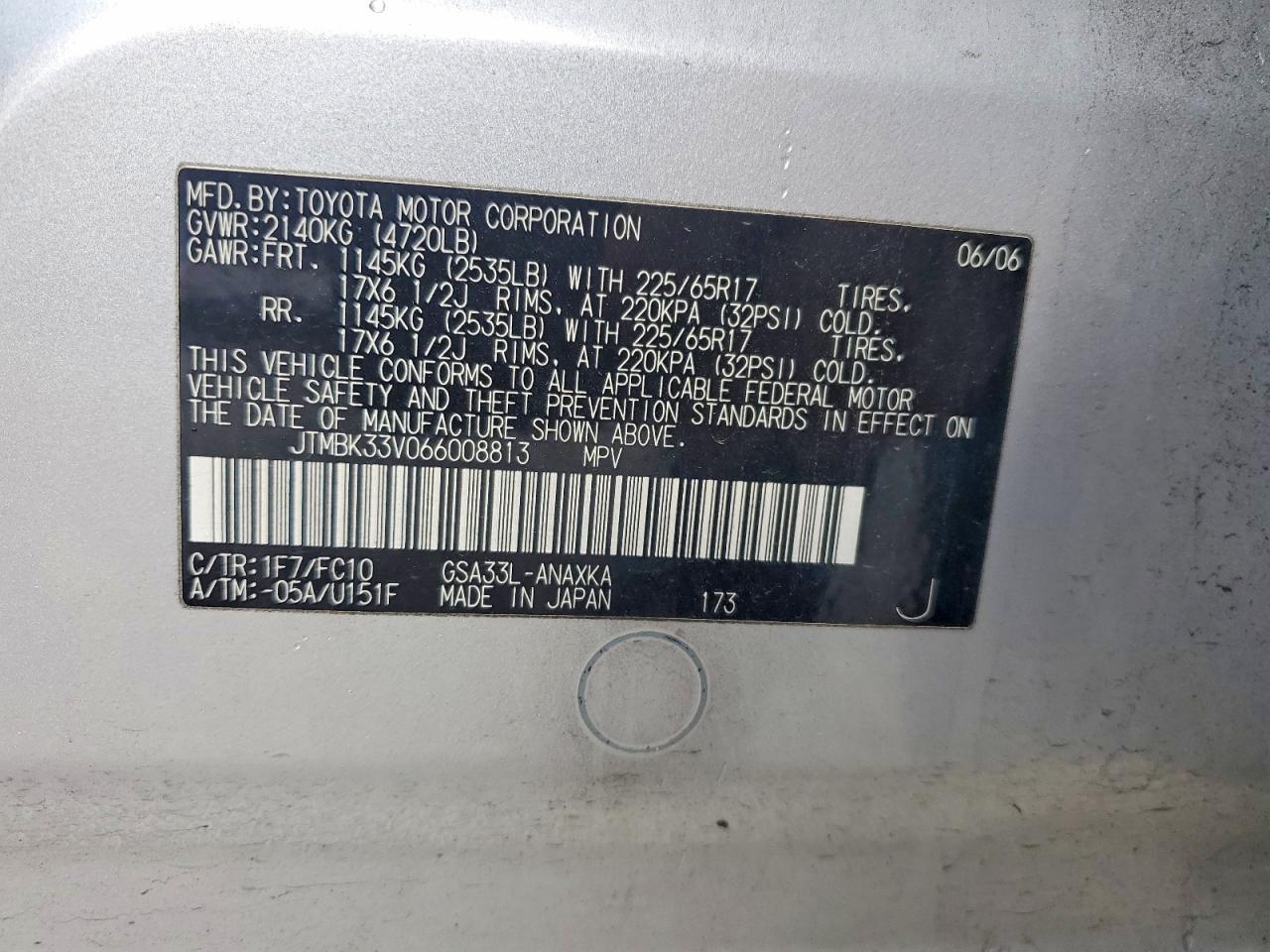 2006 TOYOTA RAV4