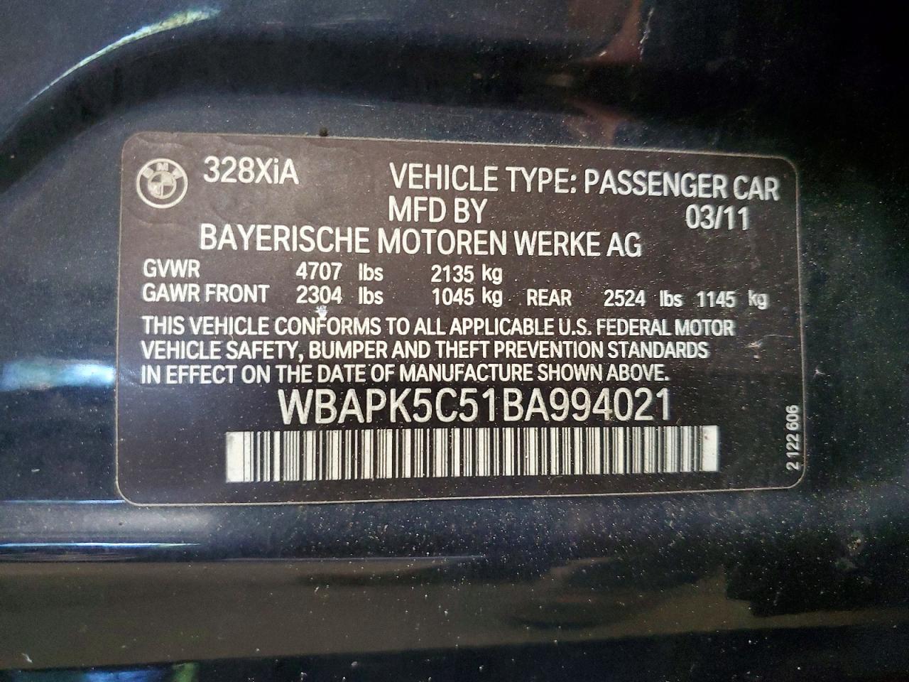 2011 BMW 3 SERIES