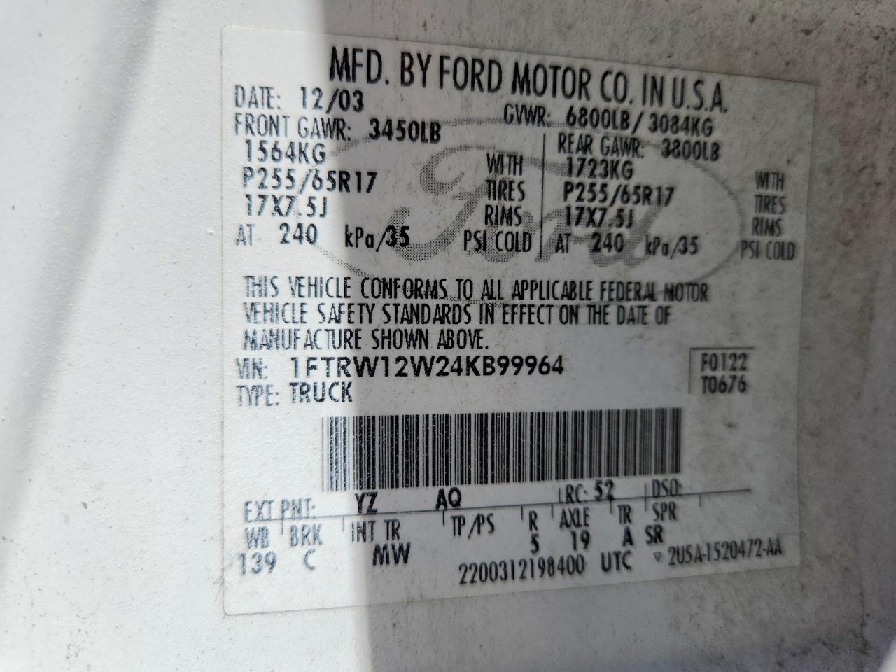 2004 FORD F150
