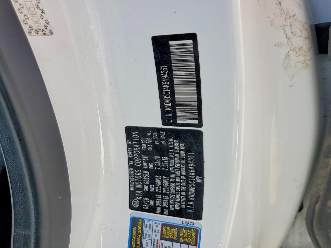 2019 KIA SEDONA