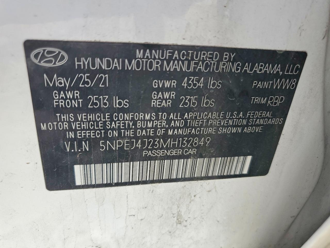 2021 HYUNDAI SONATA