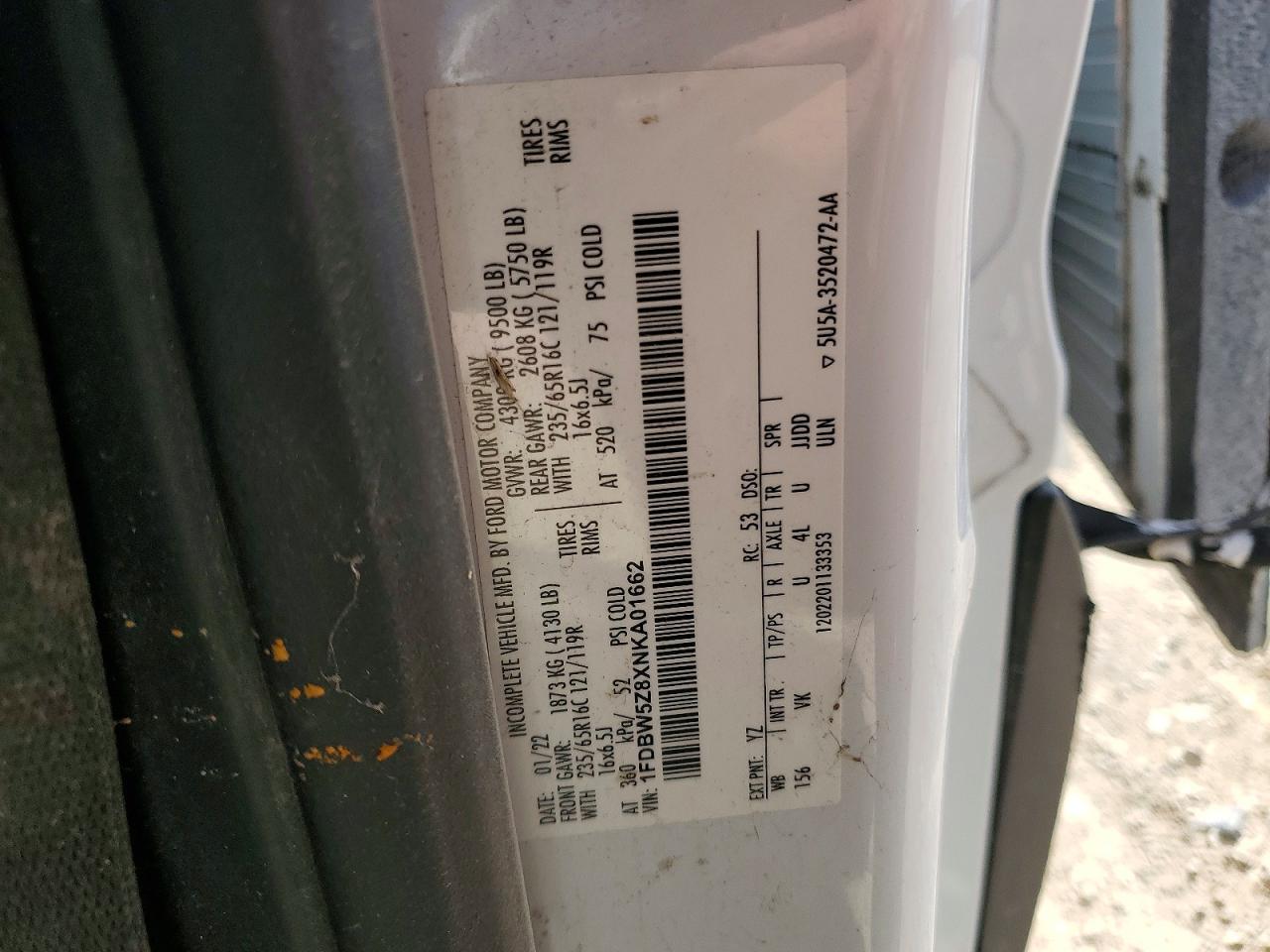 2022 FORD TRANSIT